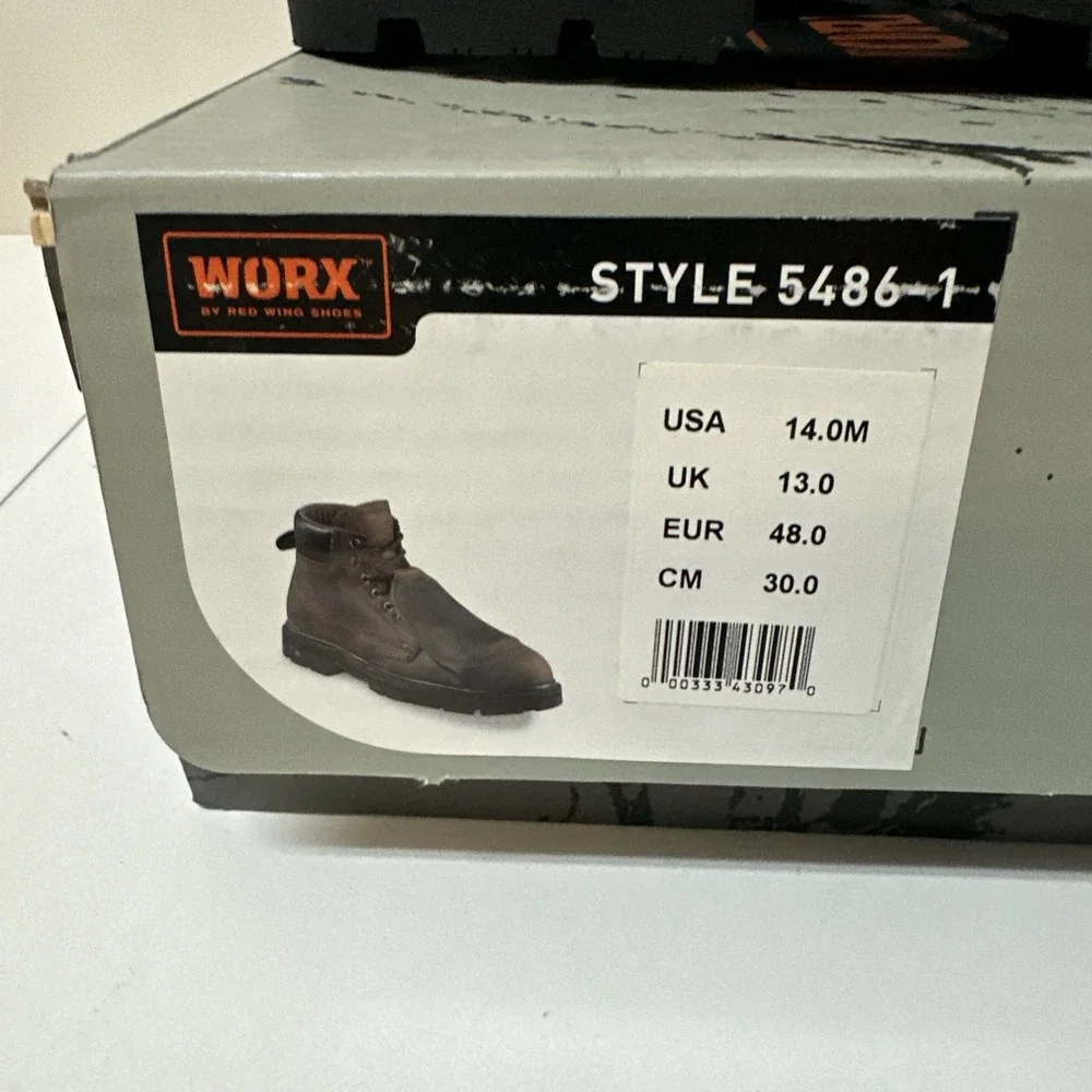 WORX by Red Wing Shoes Boots 5486-1 Steel Toe Electrical Hazard Boots Size 14 M